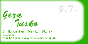 geza tusko business card